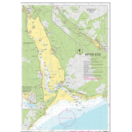 Imray Chart Y40L: River Exe (Laminated) chart