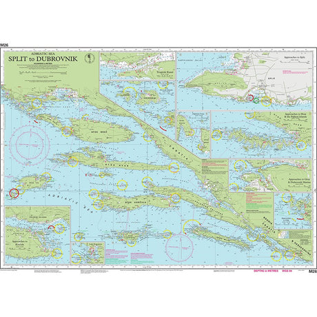 Imray Chart M26: Split to Dubrovnik chart