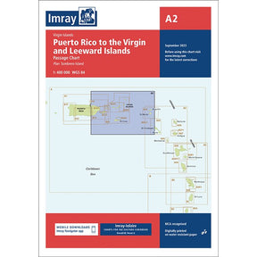 Imray Chart A2: Puerto Rico to the Virgin and Leeward Islands cover