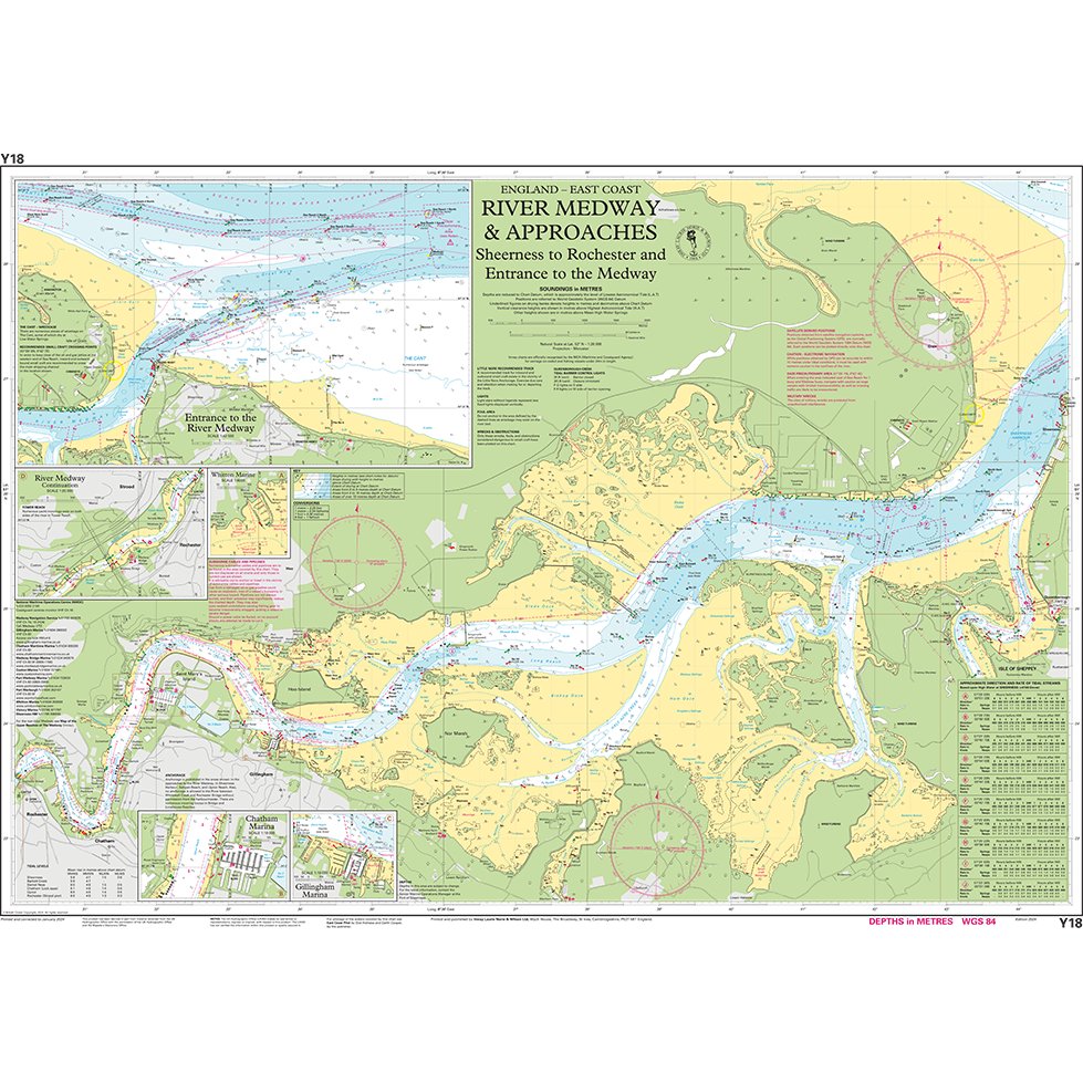 Imray Chart Y18: The River Medway and Approaches chart