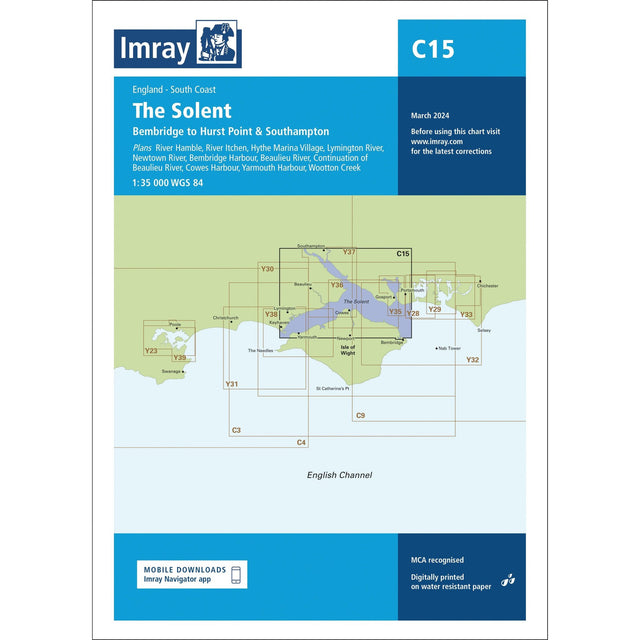 Imray Chart C15: The Solent cover