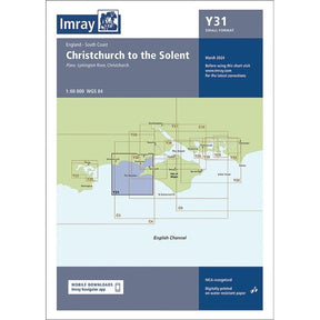 Imray Chart Y31: Christchurch to the Solent cover