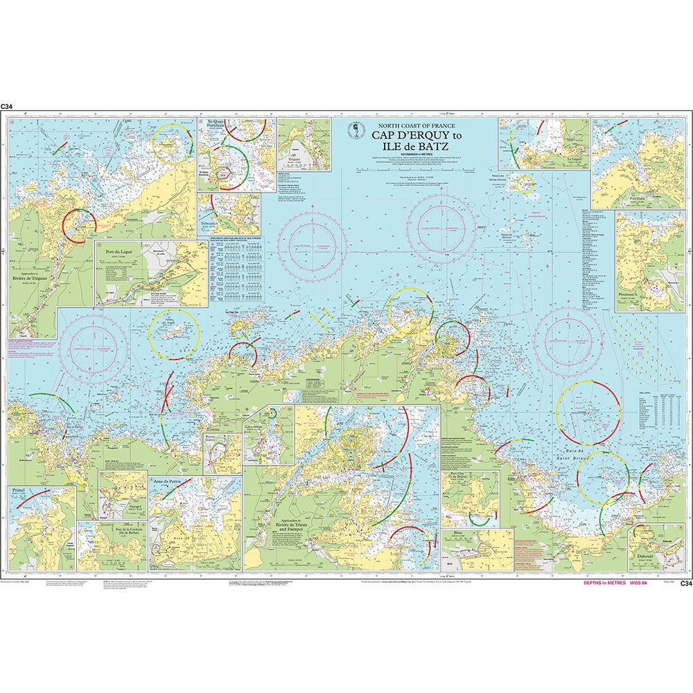 Imray Chart C34: Cap d'Erquy to Ile de Batz chart