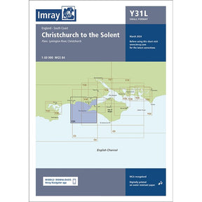 Imray Chart Y31L: Christchurch to the Solent (Laminated) cover