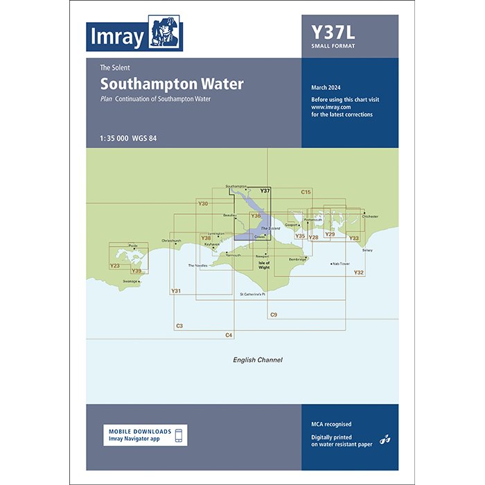 Imray Chart Y37L: Southampton Water (Laminated) cover