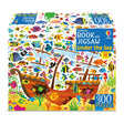 The Usborne Under the Sea Book and Jigsaw is a 300-piece puzzle featuring a vibrant underwater scene with a sunken wooden ship, colorful fish, seaweed, coral, and bubbles—ideal for fun ocean-themed learning.