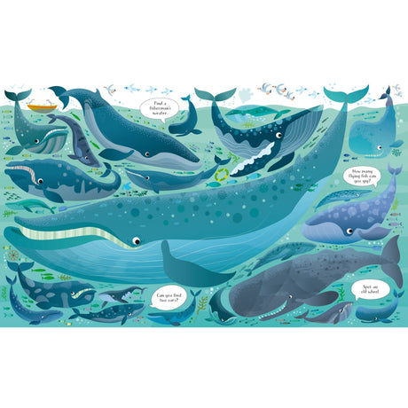 The Usborne Under the Sea Book and Jigsaw shows whales, fish, crabs, and sea plants in a colorful underwater scene. Speech bubbles and search-and-find fun turn this puzzle into an ocean-themed learning adventure.
