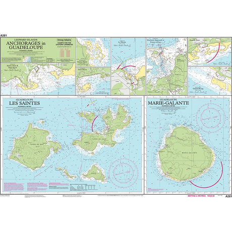 Imray Chart A281: Anchorages in Guadeloupe, Les Saintes and Marie-Galante chart