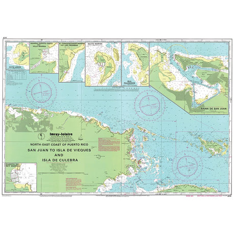 Imray Chart A14: San Juan to Isla de Vieques & Isla de Culebra chart