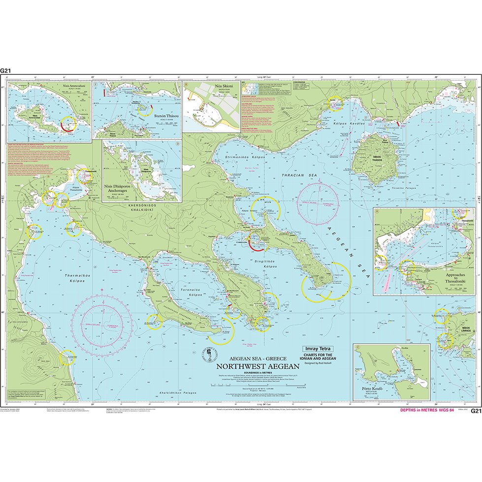Imray Chart G21: Northwest Aegean Sea chart