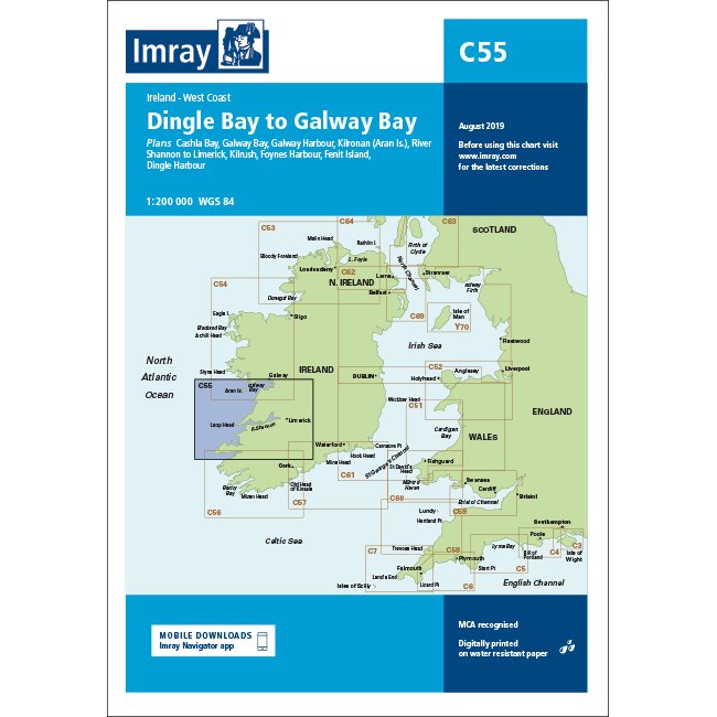 Imray Chart C55: Dingle Bay to Galway Bay cover