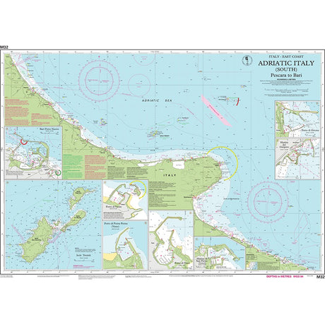 Imray Chart M32: Adriatic Italy (South) chart
