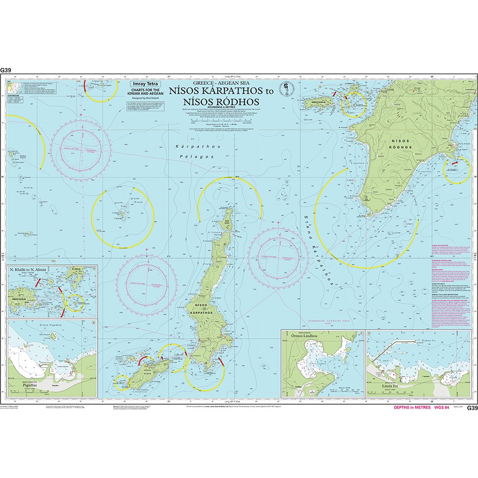 Imray Chart G39: Nísos Kárpathos to Nísos Ródhos chart