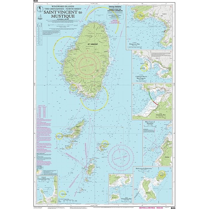 Imray Chart B30: St Vincent to Mustique chart