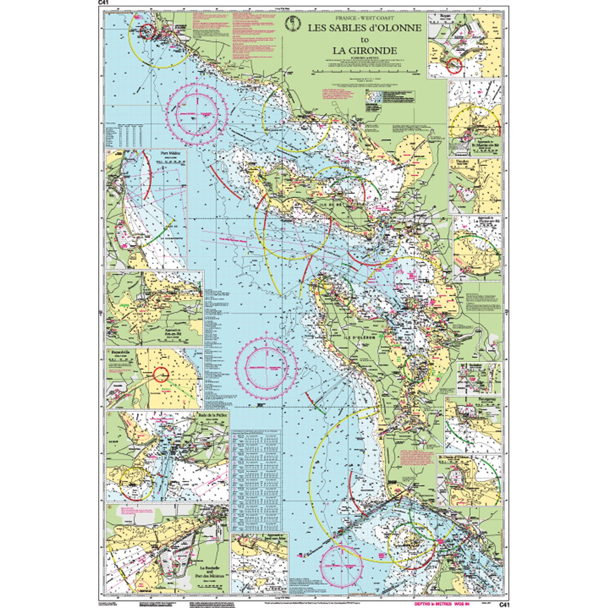 Imray Chart C41: Les Sables d'Olonne to La Gironde chart