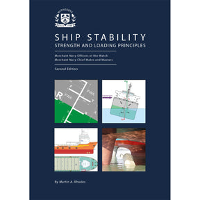 The cover of "Ship Stability, Strength and Loading Principles" by Witherby Seamanship displays ship diagrams on a dark blue background with the Witherby crest—an ideal reference for officer of the watch or STCW 78 studies.