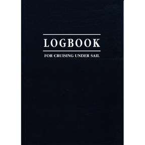 The Fernhurst Books "Logbook For Cruising Under Sail" is a dark hardback with its title and subtitle in white, uppercase letters centered on the cover.
