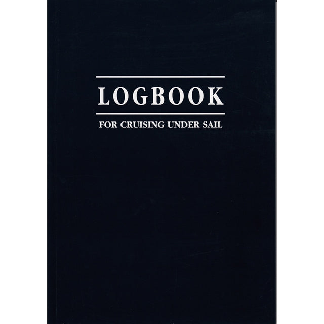 The Fernhurst Books "Logbook For Cruising Under Sail" is a dark hardback with its title and subtitle in white, uppercase letters centered on the cover.