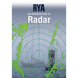 The Royal Yachting Association's "RYA Introduction to Radar" book shows a yacht and buoy on a misty sea with green radar graphics—an essential guide for RYA radar course students.