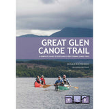 The cover of "Great Glen Canoe Trail" by Pesda Press features four paddlers in canoes gliding across a tranquil lake, framed by majestic mountains and lush forests under a cloudy sky—evoking the adventurous essence of Scotland’s renowned canoe route. This guidebook from Pesda Press immerses readers in the excitement and natural beauty that await along the Great Glen Canoe Trail.