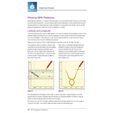 The RYA Navigation Handbook by the Royal Yachting Association features a "Position Fixing" page explaining GPS and latitude/longitude plotting in electronic navigation, with diagrams and text illustrating navigation techniques and position finding.