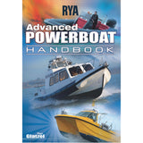 Cover of the RYA Advanced Powerboat Handbook by the Royal Yachting Association, showing three powerboats in dynamic motion on water against a blue background—ideal for advanced powerboating enthusiasts.