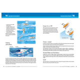 A page from the RYA Advanced Powerboat Handbook by the Royal Yachting Association features diagrams and instructions on handling boats in rough water, covering boat positions, wave types, speed tips, power use, and safe navigation.