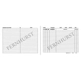 The Logbook for GPS Navigation by Fernhurst Books is a blank double-page logbook with sections for flight dates, routes, aircraft type, registration, pilot hours, GPS info, and remarks. Each page features a diagonal "FERNHURST" watermark.