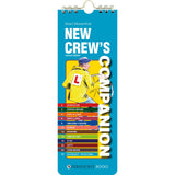 Cover of "New Crew's Companion" from Fernhurst Books shows an illustrated new crew member in a yellow jacket on a blue background, with a colorful index of topics and the Fernhurst Books logo at the bottom.