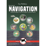 Book cover for "Illustrated Navigation" by Ivar Dedekam, published by Fernhurst Books, shows nautical-themed illustrations of celestial navigation tools and methods in circular frames, with the Fernhurst Books logo at the bottom.