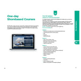 A laptop displaying a marine training website sits on a white background. Beside it, text highlights the Royal Yachting Association's RYA Yachtmaster Scheme Syllabus and Logbook for one-day shorebased courses, perfect for sail and motor cruising enthusiasts.