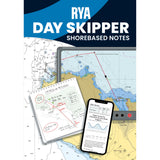 The Royal Yachting Association’s "RYA Day Skipper Shorebased Notes" cover shows nautical charts, navigation notes, a tide times app, and a tablet with a marine course—perfect for developing seamanship skills.