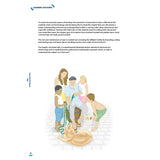 An illustration from the Royal Yachting Association's RYA Knots, Splices and Ropework Handbook shows an adult teaching four children boating knots with ropes, gathered around a coiled rope and barrel, while a dog lies nearby. The text explains ropework skills.