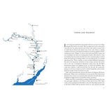 Barging up the Wye" by Logaston Press features a left-page map of the River Wye with historic towns and barge traffic, while the right page introduces "TOWNS AND WHARVES" with descriptive text tracing key river locations.