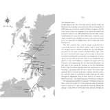 Fernhurst Books' "Sailing Around Britain" features a grayscale map of Scotland with the Caledonian Canal from Inverness to Fort William, labeled cities, water bodies, and a north compass rose—perfect for solo or weekend sailors.