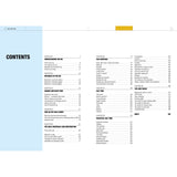 The table of contents page from “Sail and Rig” by Fernhurst Books lists chapters on sail handling, rigging, materials and tools, types of rigs, practical sail trim, tips, tricks, and includes an index with page numbers.