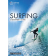 Cover of "Surfing: A Beginner's Guide" by Fernhurst Books shows a surfer inside a turquoise wave under a clear blue sky—perfect inspiration for anyone starting their surfing journey with this top beginner’s guide.