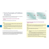 A page from "Learn the Nautical Rules of the Road" by Fernhurst Books features diagrams and rules for head-on and crossing power-driven vessel encounters under COLREGs, helping to illustrate collision avoidance at sea.