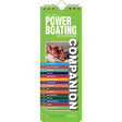 The "Powerboating Companion" by Fernhurst Books is a green, spiral-bound guide with colorful tabs for quick boating reference and a cover photo of people on an orange boat.