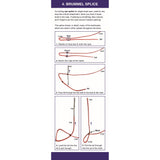 The Splicing Companion by Fernhurst Books offers a step-by-step illustrated guide to making a Brummel splice in braided ropes, with labeled diagrams for each stage—ideal for sailing enthusiasts.