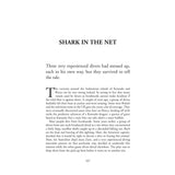 On page 167 of Amazing Diving Stories by Fernhurst Books, "Shark in the Net" recounts thrilling diver mishaps and survival tales set around Indonesia’s Komodo and Rinca islands, featuring encounters with sharks over two gripping paragraphs.