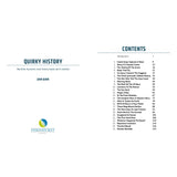 The title page and table of contents of "Quirky History" by Fernhurst Books reveal 22 illustrated chapters packed with entertaining and unusual maritime history rarely found in other books.