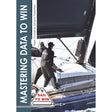 A sailor in black racing gear adjusts ropes on a yacht, using advanced instruments. The book cover reads "Mastering Data To Win" by Mark Chisnell & Gilberto Pastorella, published by Fernhurst Books, with a "Sail to Win" logo below.