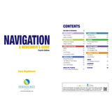 The cover and contents page of "Navigation: A Newcomer's Guide" by Fernhurst Books—a practical introduction to Admiralty charts, navigation aids, bearings, and rules of the road. Perfect for RYA Yachtmaster preparation.