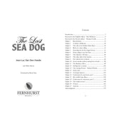 Contents page for "Last Sea Dog" by Jean-Luc Van Den Heede, outlining his solo circumnavigation adventures with chapters and page numbers; the Fernhurst Books logo appears at the bottom left.