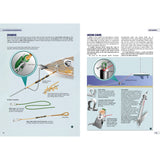 A two-page spread from Fernhurst Books’ Illustrated Seamanship features diagrams and explanations of snubbers, anchor chums, equipment, chains, anchors, rope handling, and essential yacht seamanship techniques.