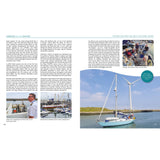 A Fernhurst Books spread for "Harbours And Their Masters" features text and images of harbour masters at work, boats in British harbours, people on boat tours, and a sailboat near a breakwater.