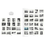 Two open pages of The Endurance Photographs book, featuring Frank Hurley’s images of icy landscapes, ships, and expedition members.