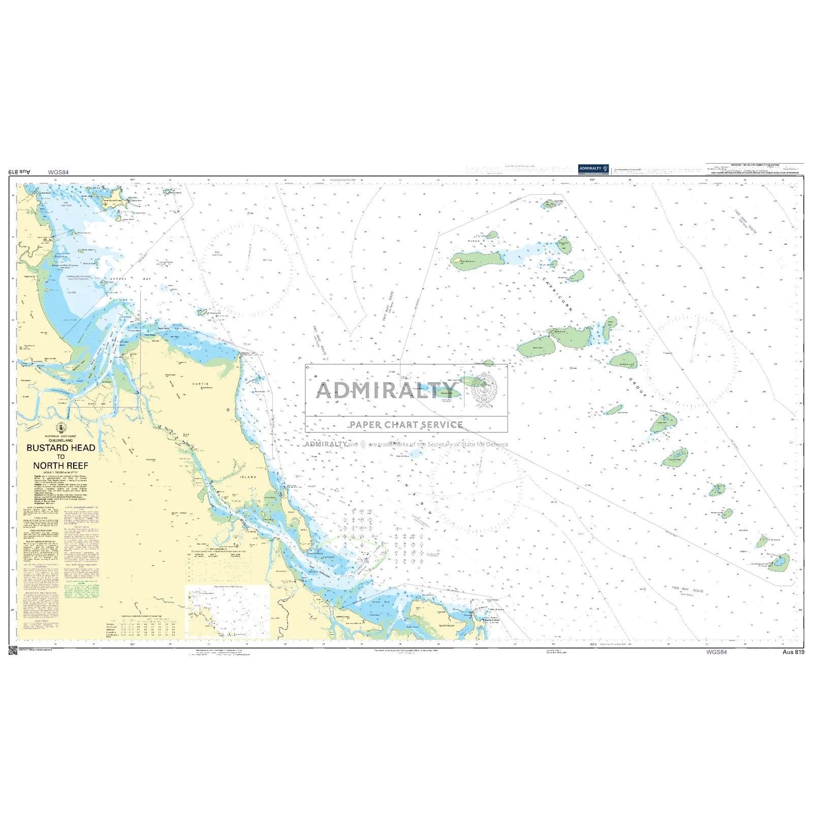 Thumbnail of Admiralty Chart AUS819: Bustard Head to North Reef