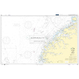 Product image of Admiralty Chart 1428 | Floro to Smola, featuring navigational markings, depth soundings, and coastal features, essential for safe marine navigation. It could be displayed as an art piece or used for navigation on a boat or ship.